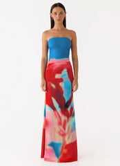 Iroha Strapless Maxi Dress - Twilight Petal