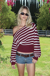 Mika Off Shoulder Oversized Sweater