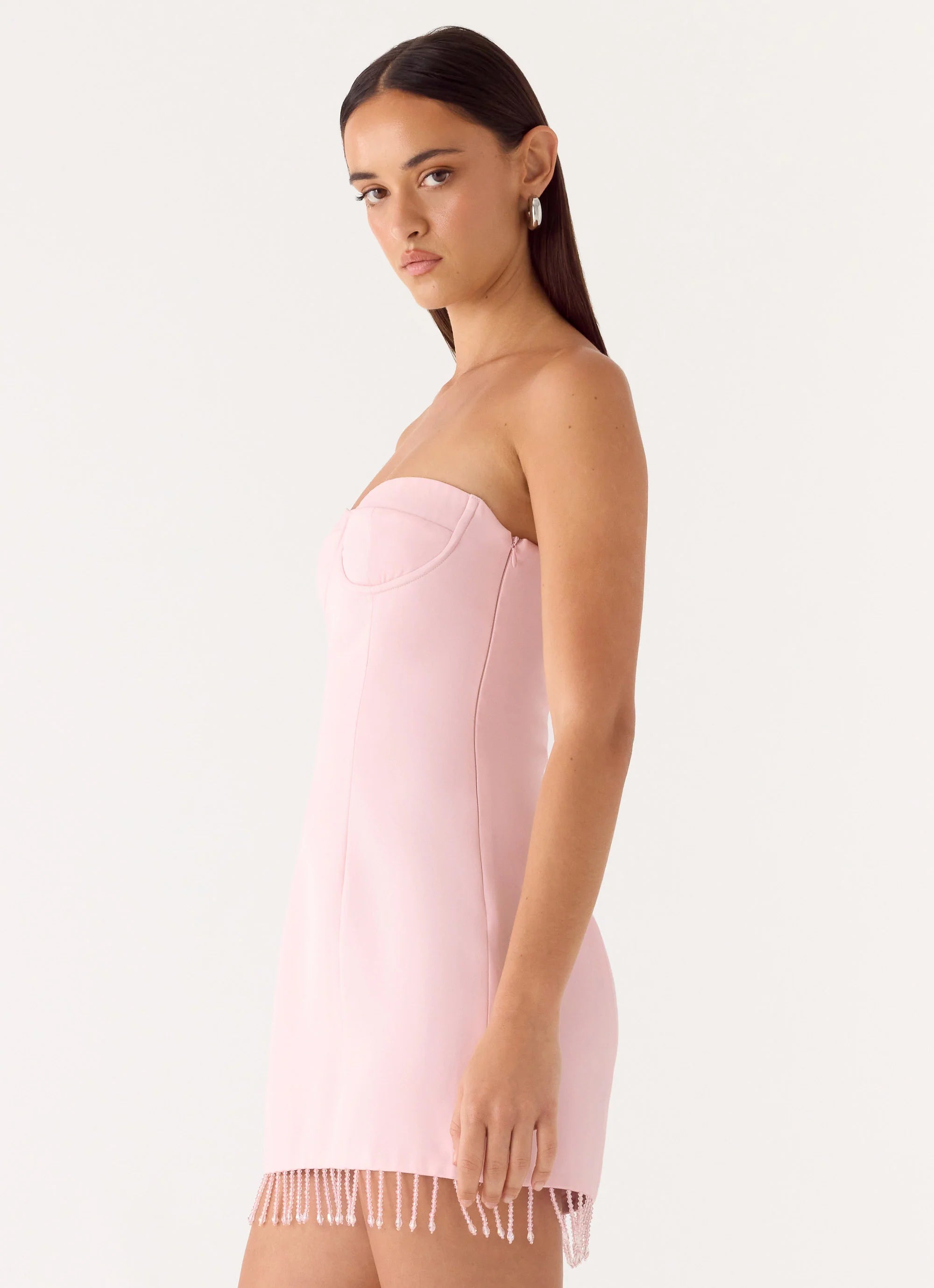 Arista Strapless Mini Dress - Pink