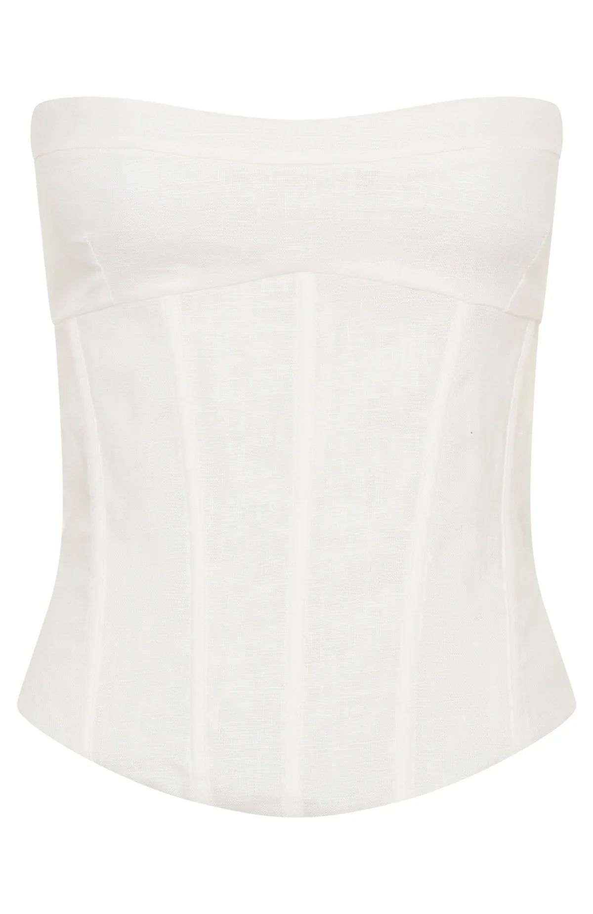 Downtown Pulse Strapless Bustier White