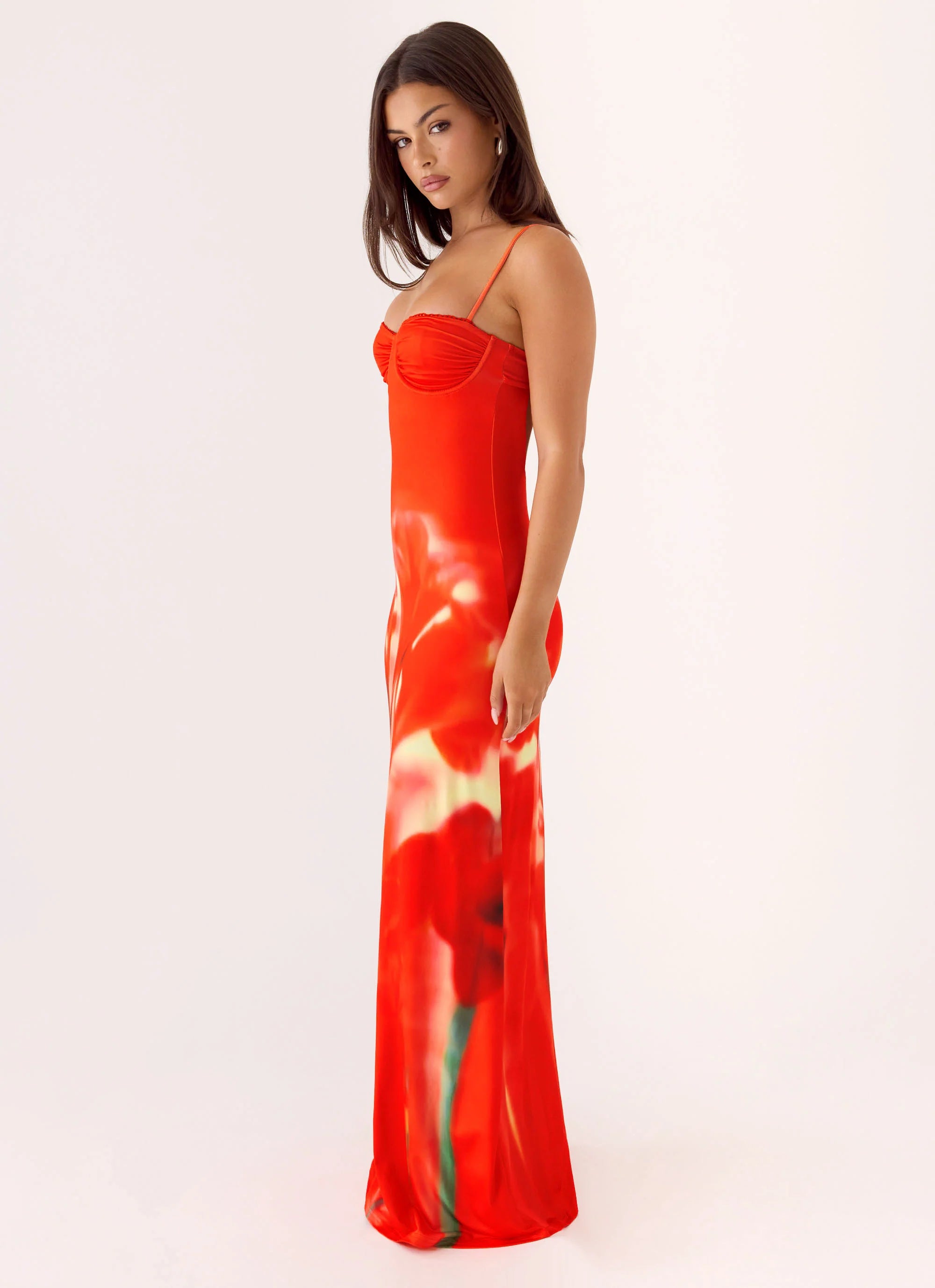 Vamonos Maxi Dress - Fire Petal