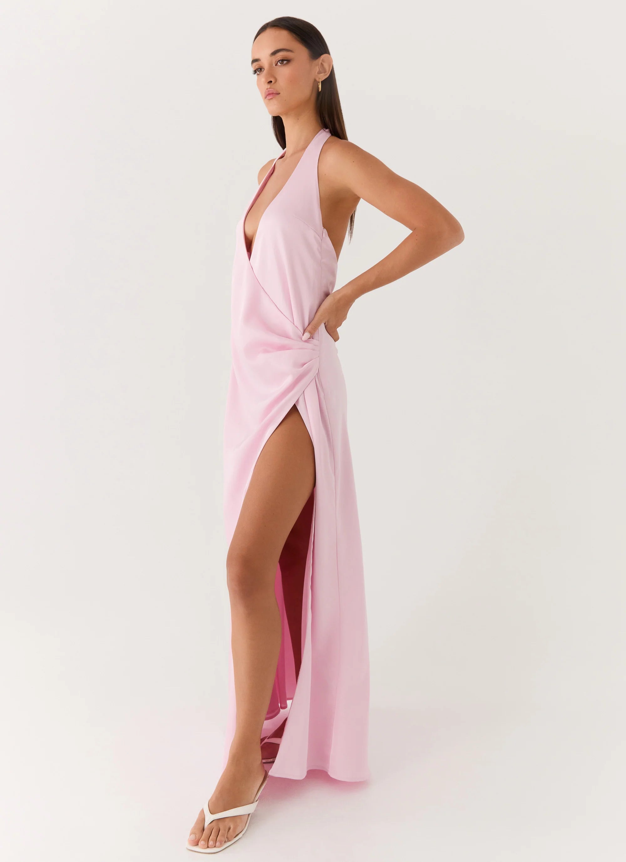 Chellie Wrap Maxi Dress - Pink