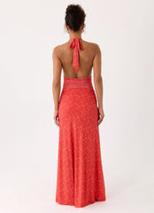 Esme Maxi Dress - Magenta Red Rose