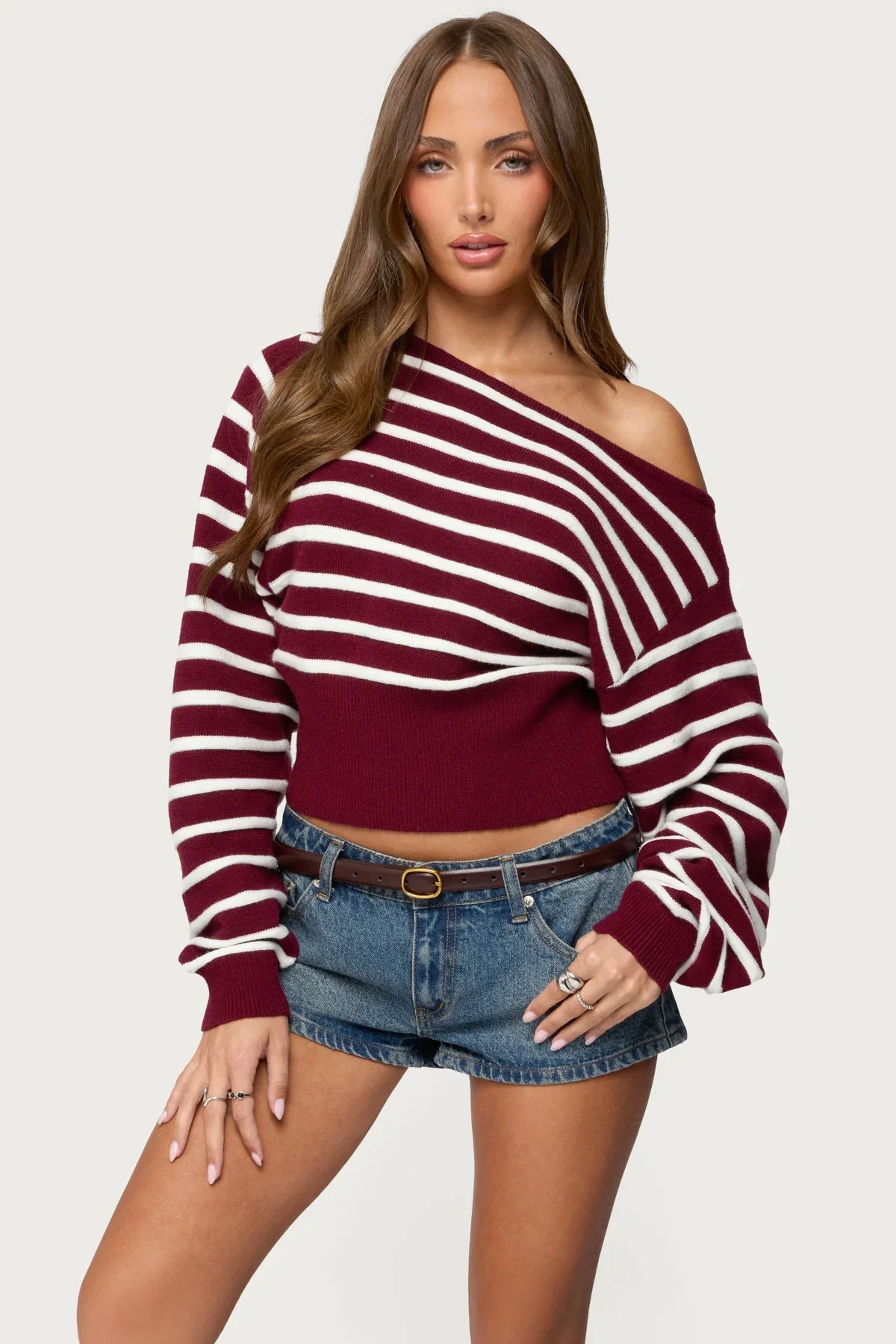 Mika Off Shoulder Oversized Sweater