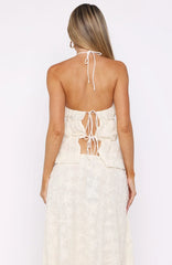 Slay Today Halter Top Cream