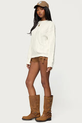 Jessy Cable Knit Oversized Sweater